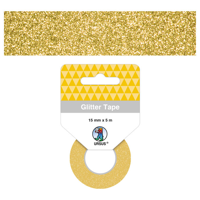 Glitter Tape Klebeband, gold Rolle 15 mm x 5 m - Sticker