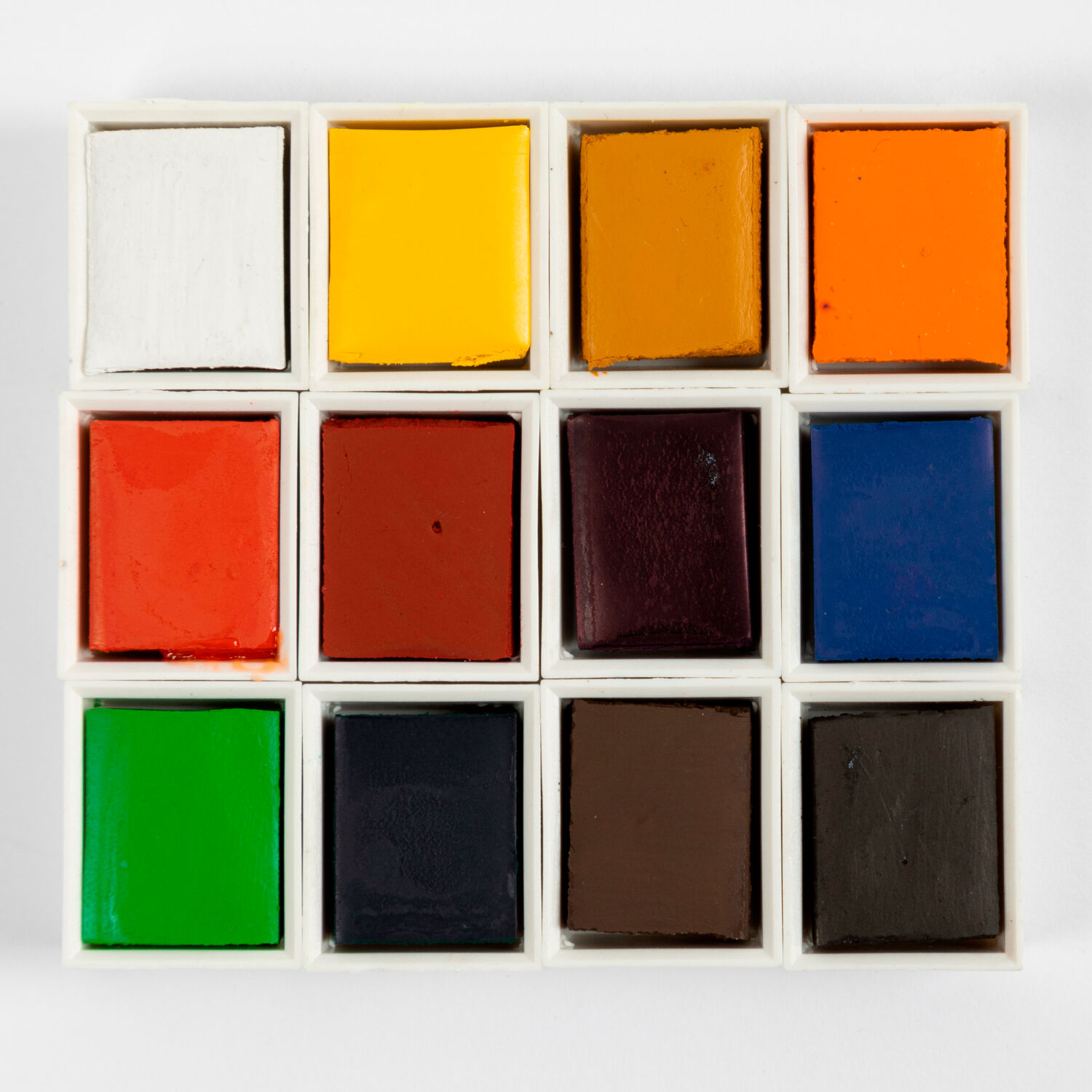 NEU Aquarellkasten Metall, Art Aqua Standard-Farben, gefllt mit 12x 1/2 Npfchen Bild 4