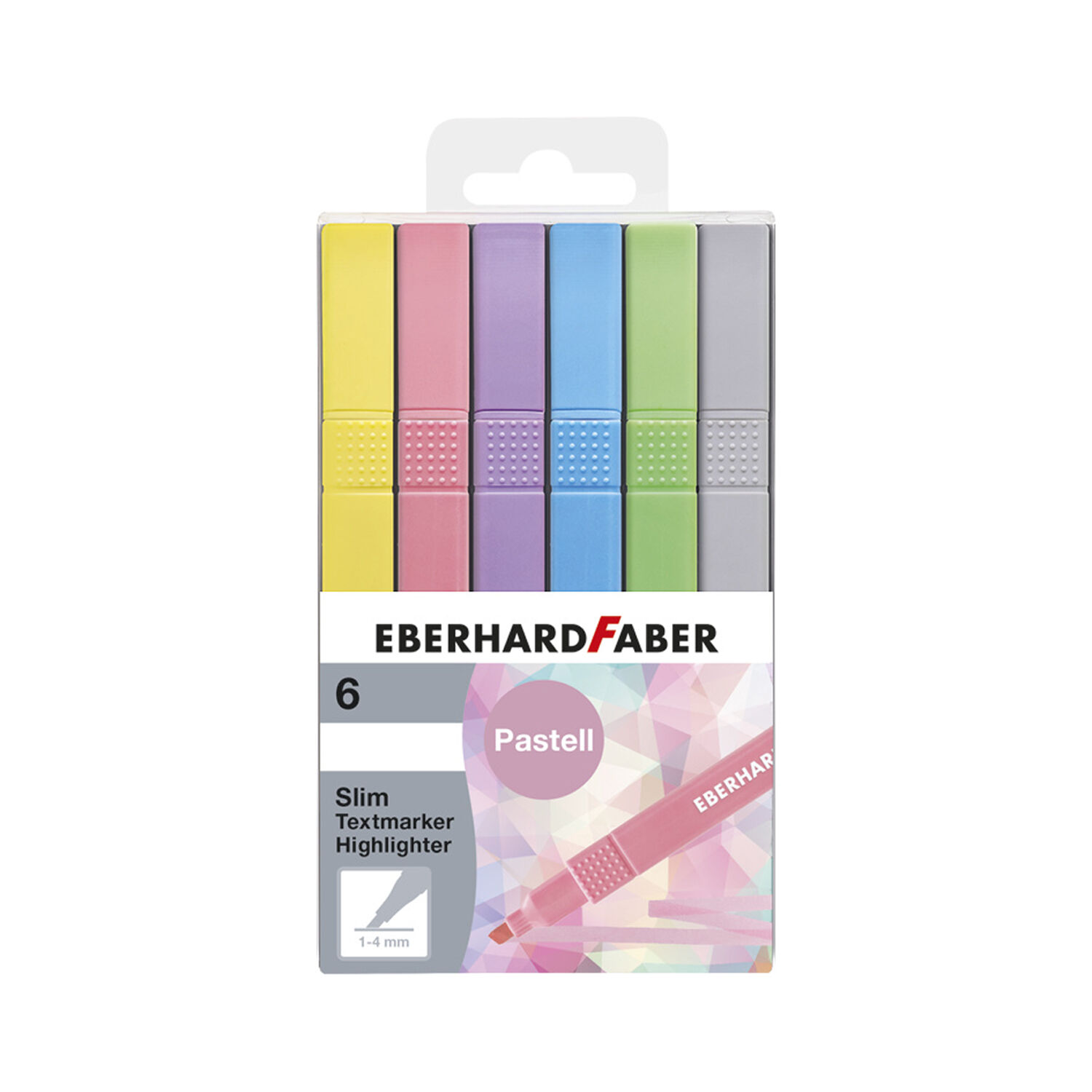 NEU EberhardFaber Textmarker / Highlighter Set Pastell, 6 Farben