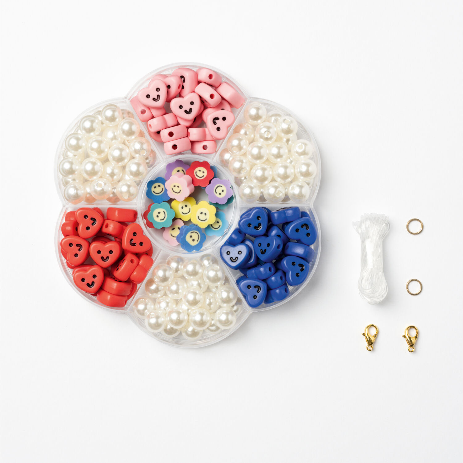NEU Perlen Mix Happy, 160 Teile in der Kunststoffbox Bild 2