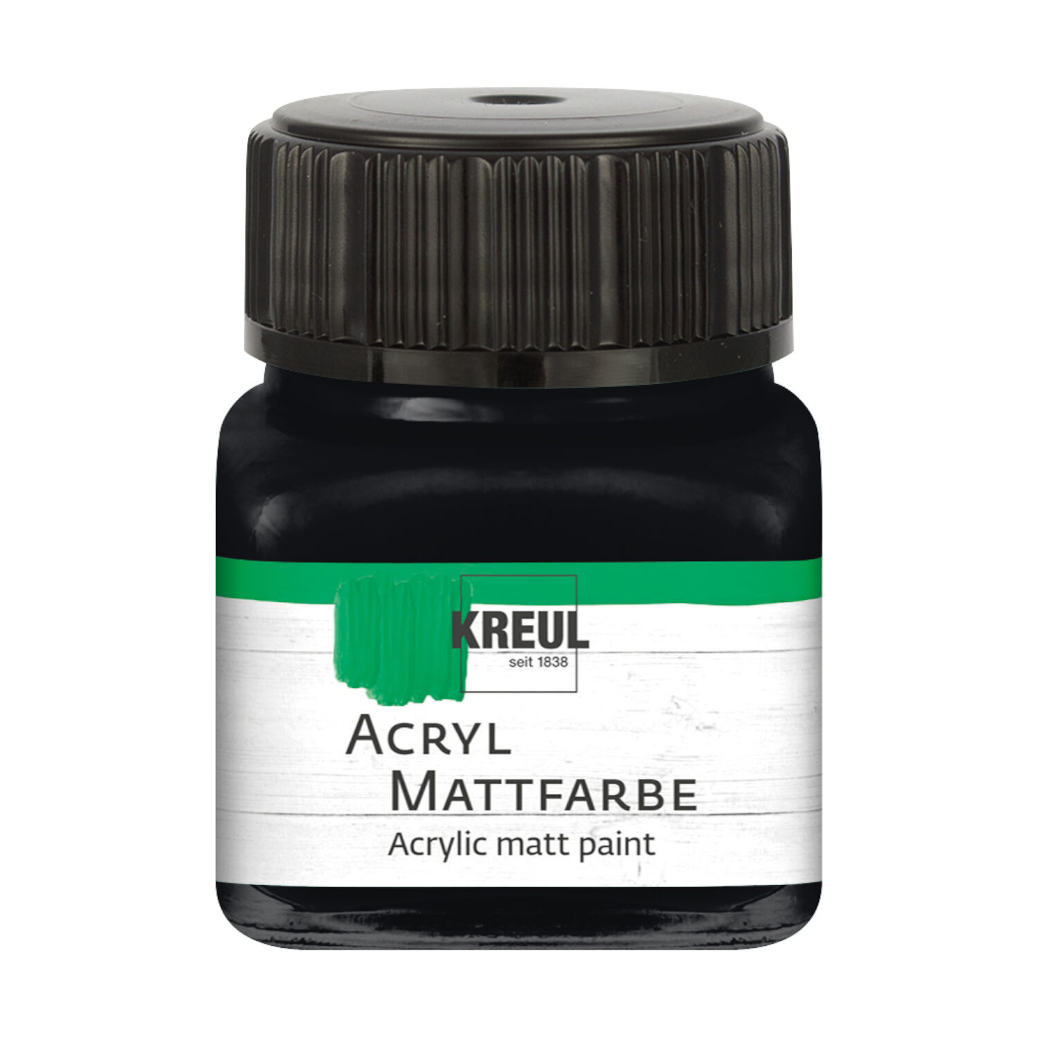 Kreul Acryl-Mattfarbe / Bastelfarbe, 20ml, Schwarz