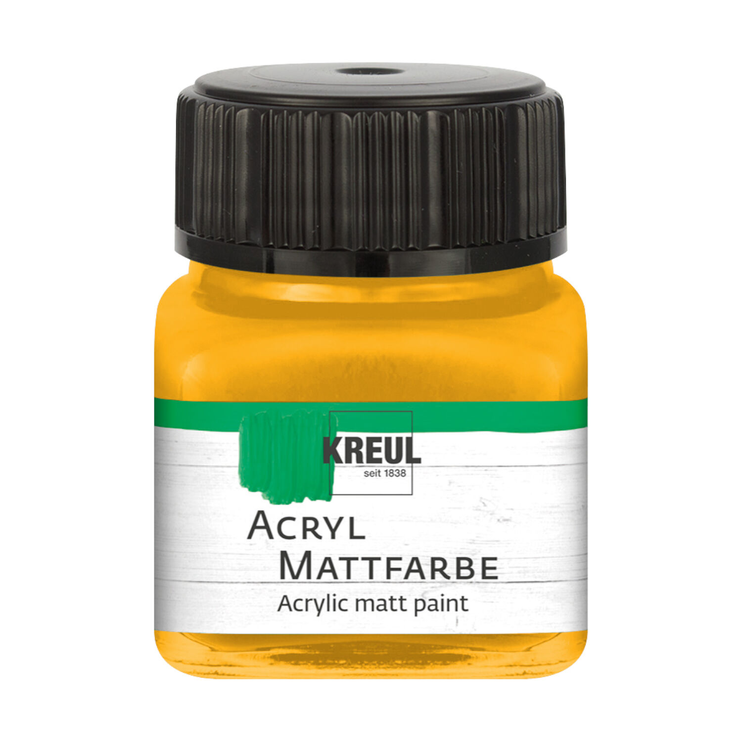 Kreul Acryl-Mattfarbe / Bastelfarbe, 20ml, Goldgelb