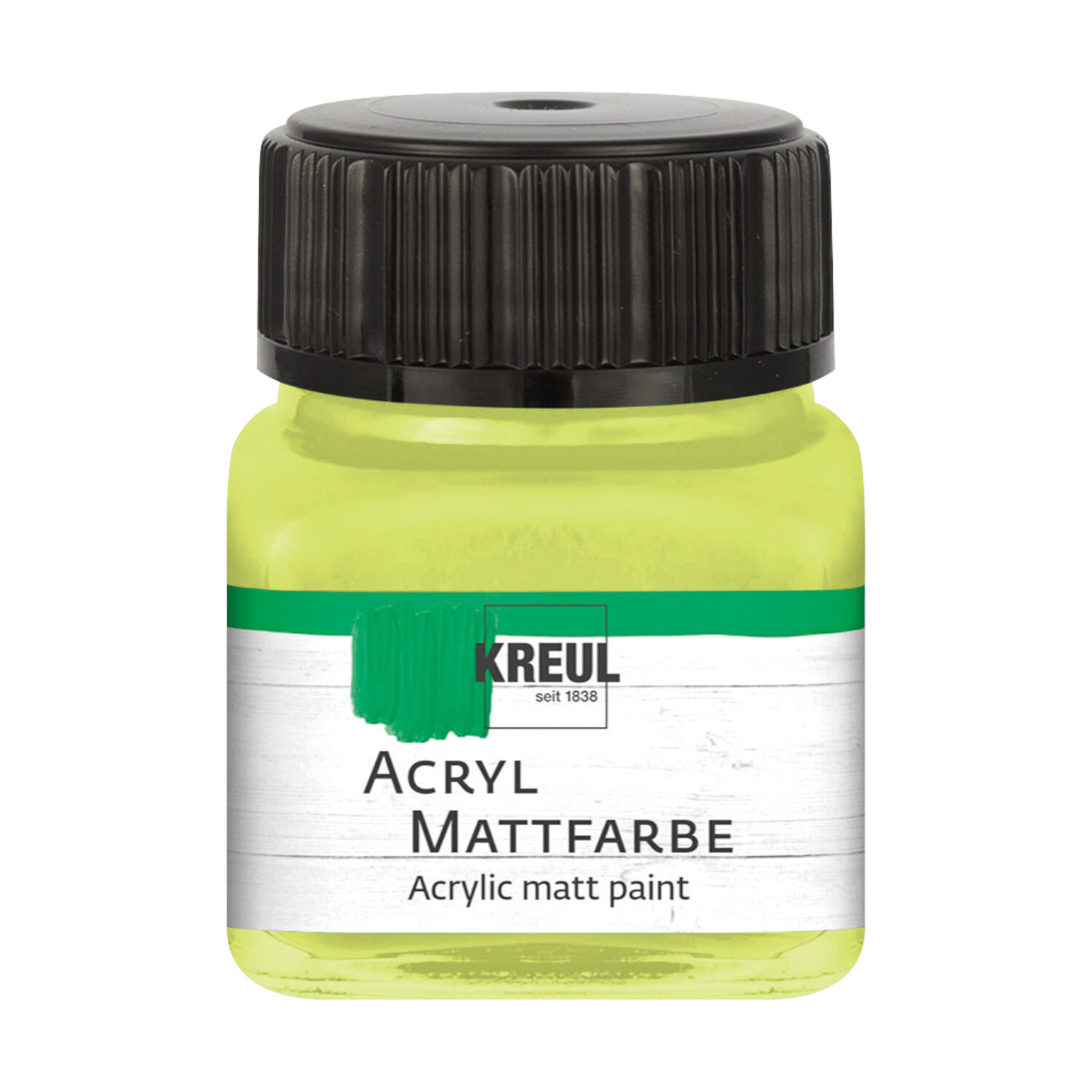 Kreul Acryl-Mattfarbe / Bastelfarbe, 20ml, Lemon