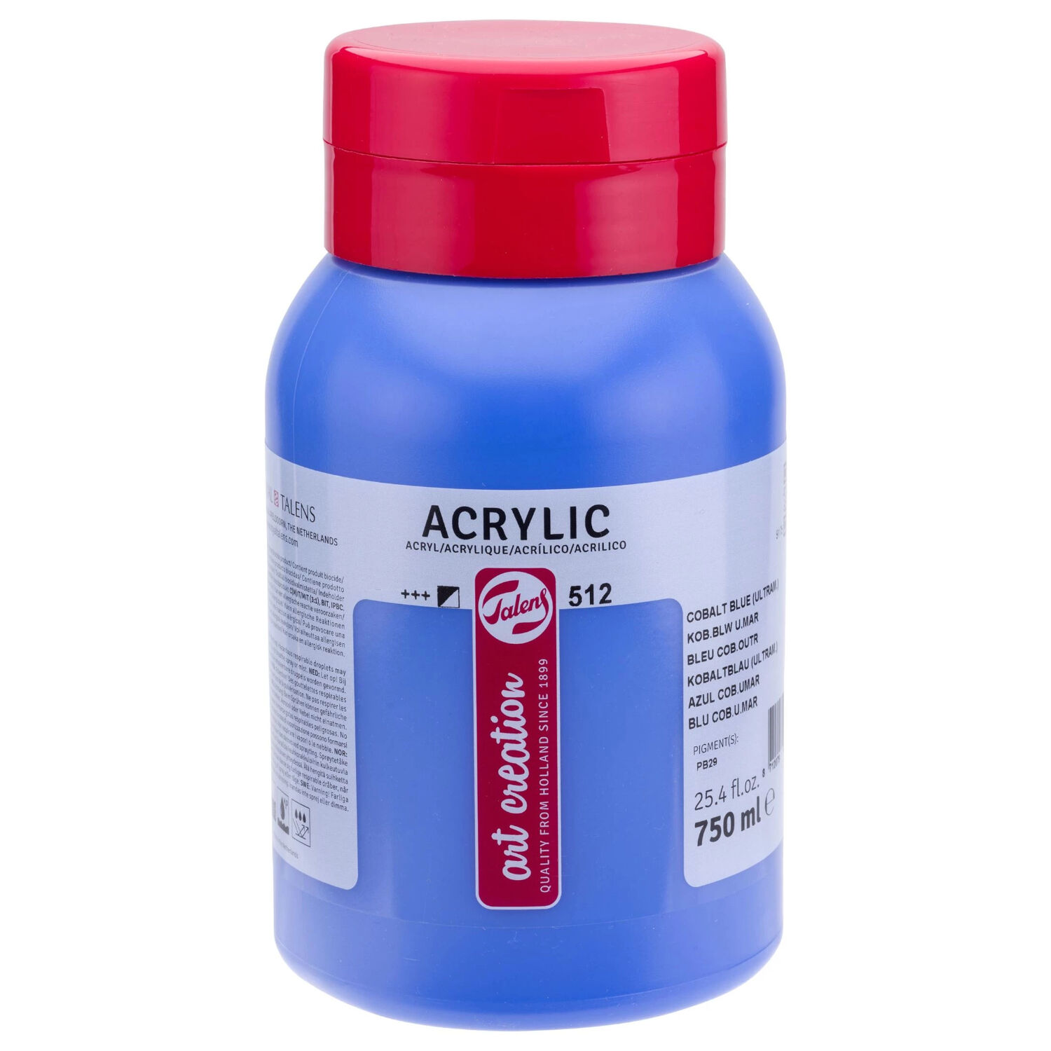 NEU ArtCreation Acrylfarbe, 750 ml, Kobaltblau (Ultramarin)