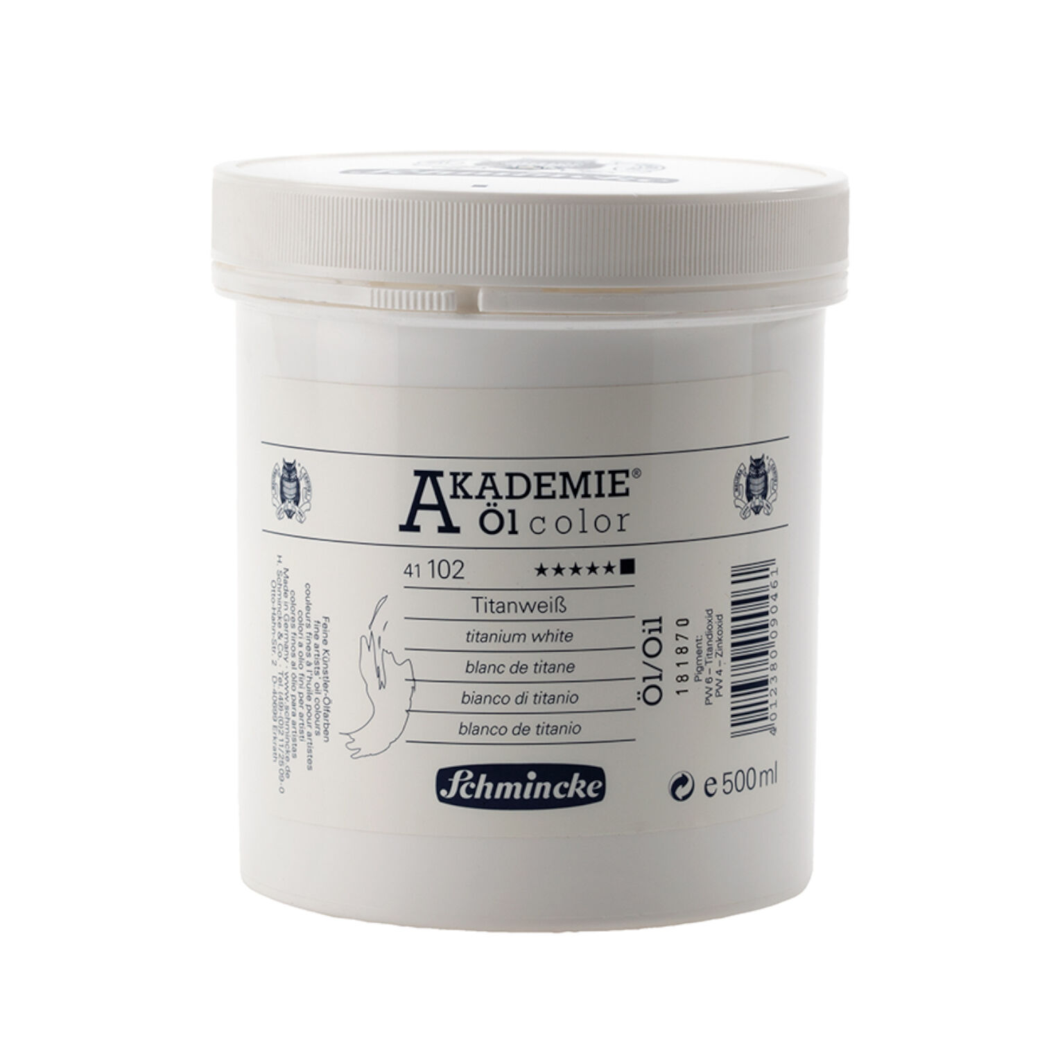 Akademie l-Color lmalfarbe 500ml, Titanwei