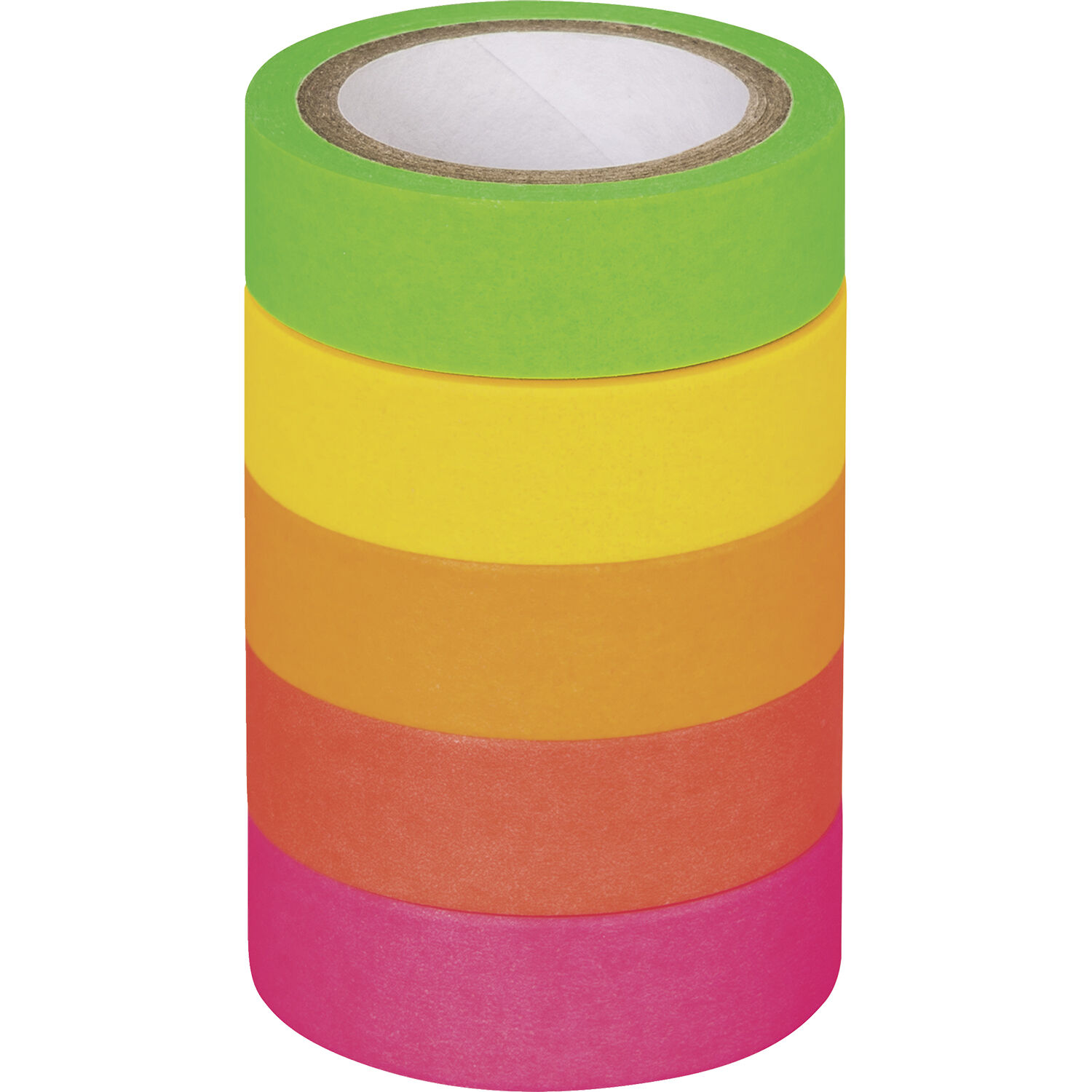 NEU Deko Tape / Klebeband, 5 Rollen, Neon Regenbogen Matt - Washi Tape,  Fabric- & Glitter-Tape Klebeband, Sticker & Co. Papiere & Co. Produkte 