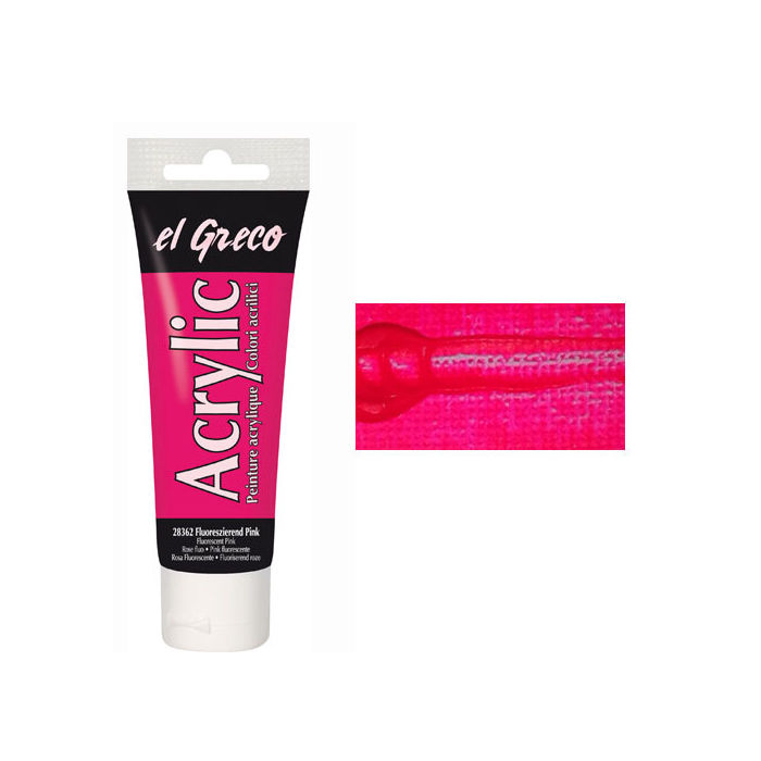 Kreul EL GRECO Acrylfarbe Fluoreszierend Pink 75 ml