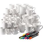 Gruppen-Kreativset Porzellanbecher, H�he 7-10 cm, Wei�, 1 Set