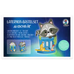 Laternen-Bastelset Waschbr, inkl. Stanzteile, Transparentpapier und Laternenbgel