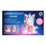 Laternen-Bastelset Einhorn, inkl. Stanzteile, Transparentpapier und Laternenbgel