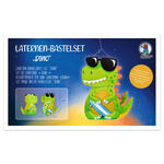 Laternen-Bastelset Dino, inkl. Stanzteile, Transparentpapier und Laternenbgel