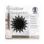 Faltbltter Transparentpapier, 14 x 14 cm, 42g/qm, 100 Blatt, Schwarz