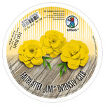 Faltbltter Rund, intensiv durchgefrbt, 100 Blatt,  12 cm, 65g/qm, Gelb