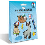 Diamond Painting Bastelset fr Sticker mit Zubehr, Tierische Freunde