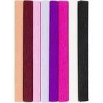 Floristen-Krepppapier, 25x60 cm, Extrastark, 105 g, Harmonie in Lila-Pink, 8 Rollen