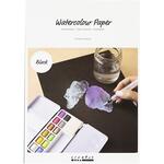 Aquarellpapier, A4, Blatt 210x297 mm, 230 g, Schwarz, 15 Blatt