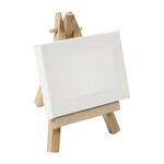 NEU Mini-Staffelei mit Leinwand, Wei, Leinwand 8 x 6 x 1 cm, Staffelei: 11,5 x 8 cm, 1 Stck