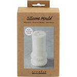 Silikonform, Gerippter Zylinder mit B�gen, H�he 12,5 cm, Durchmesser 6 cm