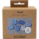 Kunststoff-Form, Meeresthema, H�he 1,2 cm, L�nge 4-6 cm, 6 St�ck