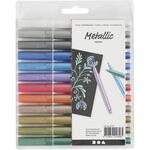 Metallic-Marker, Strichst�rke 2-4 mm, Metallic-Farben, 12 St�ck