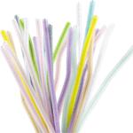 Pfeifenreiniger / Biegepl�sch / Chenilledraht, L�nge 30 cm, Dicke 6 mm, Pastellfarben, 25 sortiert