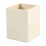 NEU Stifthalter aus Holz, 9,5 x 7,5 x 7,5 cm