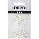 Bl�tenstaubbl�tter, L�nge 6,4 cm, Durchmesser 2 mm, Perlmuttwei�, 100 St�ck
