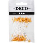 Bl�tenstaubbl�tter, L�nge 6,4 cm, Durchmesser 2 mm, Orange metallic, 100 St�ck