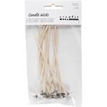 Dochte f�r Kerzen in Gef��en, f�r Beh�lter mit 20�65mm L�nge 110mm, Dicke 2mm, 10 St�ck