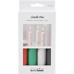 Kerzenmalstifte / Kerzenpens, Schwarz, Gr�n, Hellgrau, Rot, 4x30 ml