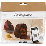 Kreativ Set Floristen-Krepppapier, Mohn, Extrastarkes Krepp, 105 g
