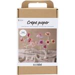 Kreativ Set Floristen-Krepppapier, Blumen, Pastellfarben