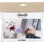 Kreativ Set Blumen aus Pfeifenreiniger / Biegepl�sch / Chenilledraht, Spinnenlilie, Rosa mattiert, Helllila, Dunkelrot