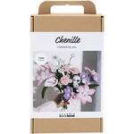 Kreativ Set Blumen aus Pfeifenreiniger / Biegepl�sch / Chenilledrahtn, Blumen, Pastellfarben