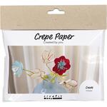 Kreativ Set Floristen-Krepppapier, Kreppblumen, Pastellfarben