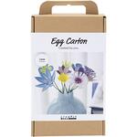 Kreativ Set Eierkarton-Blumen, Pastellfarben