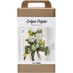Maxi Kreativ Set Floristen-Krepppapier, Blumenstrau�, Hellgr�n, Dunkelgr�n, Pastellgr�n, Wei�