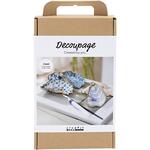 Kreativ Set D�coupage, Austernschalen, Blau