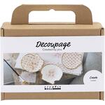 Mini Kreativ Set D�coupage, Muschelschalen, Rosa mattiert