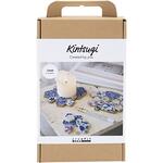 Kreativ Set Kintsugi, Untersetzer, Blau, Gold, Rosa, Wei�