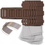 NEU Laternen Bastelset MINI Eckig Braun, 10 braune Rohlinge, 10 Bgel, 25x Transparentpapier 15,5x37 cm