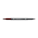 Staedtler Doppelfasermaler 3001, wasservermalbar, 1 Stck, schokobraun