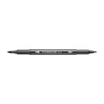 Staedtler Doppelfasermaler 3001, wasservermalbar, 1 Stck, grau