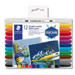 Staedtler Textilstifte mit Doppelspitze, 12 Stck sortiert