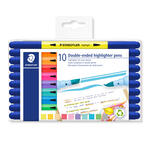 Staedtler Highlighter Doppelfasermaler, 10 Stück sortiert