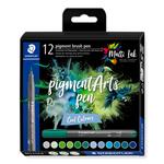 Staedtler Pigment Arts Brush Pen 12er Set, Kalte Farben