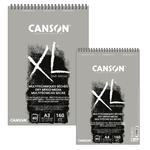 NEU Canson XL Touch Grey Spiralblock, 160 g/m - Verschiedene Gren