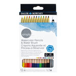 NEU Simply Aquarellstifte 12er Set + Wassertankpinsel