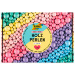 Holzperlen Jumbo Pack Pastell, 1 kg, ca. 2000 Perlen, 1-1,8cm