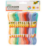 Stickgarn-Sortiment Pastell, 52 Docken  8m, in 26 Farben sortiert